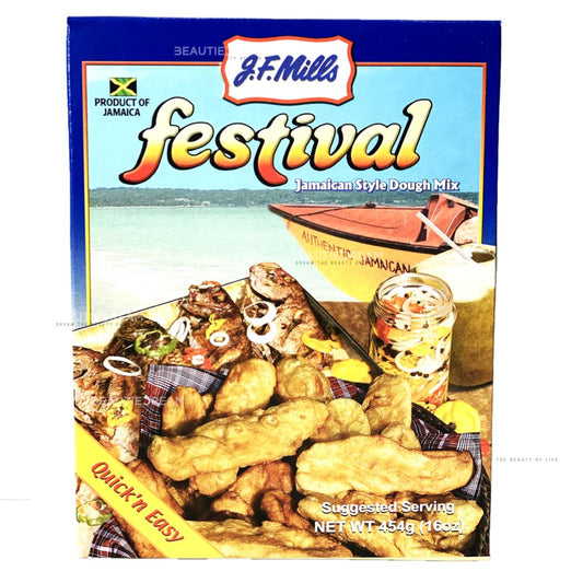 J.F. Mills Festival Jamaican Style Dough Mix | Product of Jamaica | 16oz (454g)