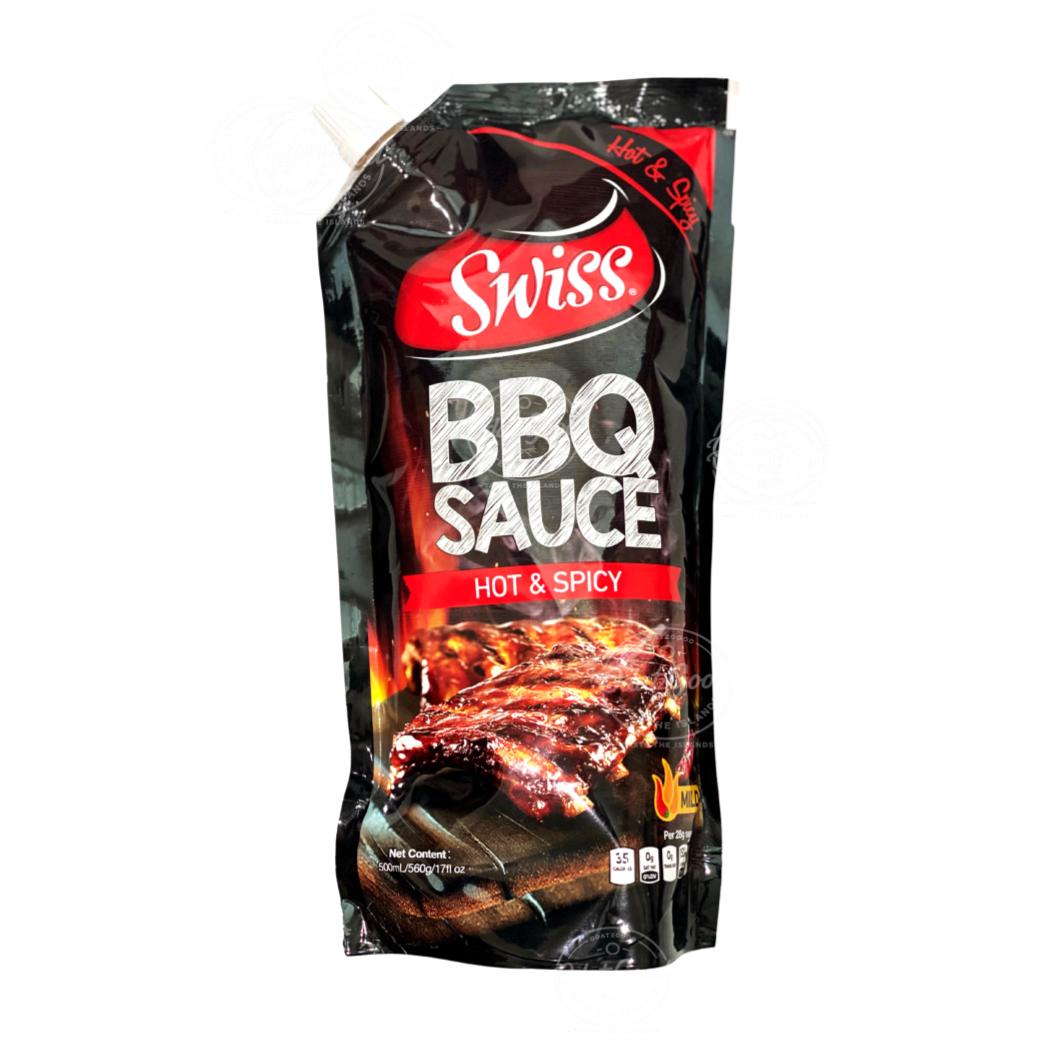 Swiss BBQ Sauce Hot & Spicy | Product of Trinidad & Tobago | 17oz (500ml)