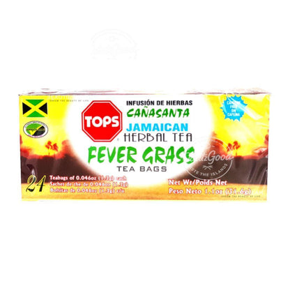 Tops Fever Grass Lemon Grass Tea | Product of Jamaica | 24 Tea Bags