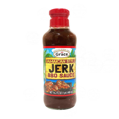 Grace Jerk BBQ Sauce Jamaican Style | Product of Jamaica | 16.2oz (480ml) | (Bulk) Case Pack