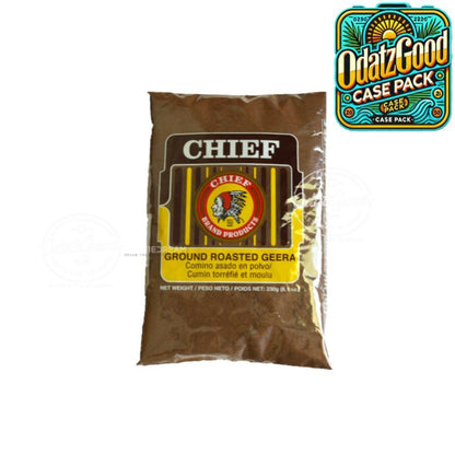Chief Ground Roasted Geera  | Product of Trinidad & Tobago | 8.1 oz (230g) | (Bulk) Case Pack