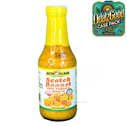 Beta Flava (Ocho Rios) Scotch Bonnet Sauce | Product of St. Lucia | 14 oz (396ml) | (Bulk) Case Pack