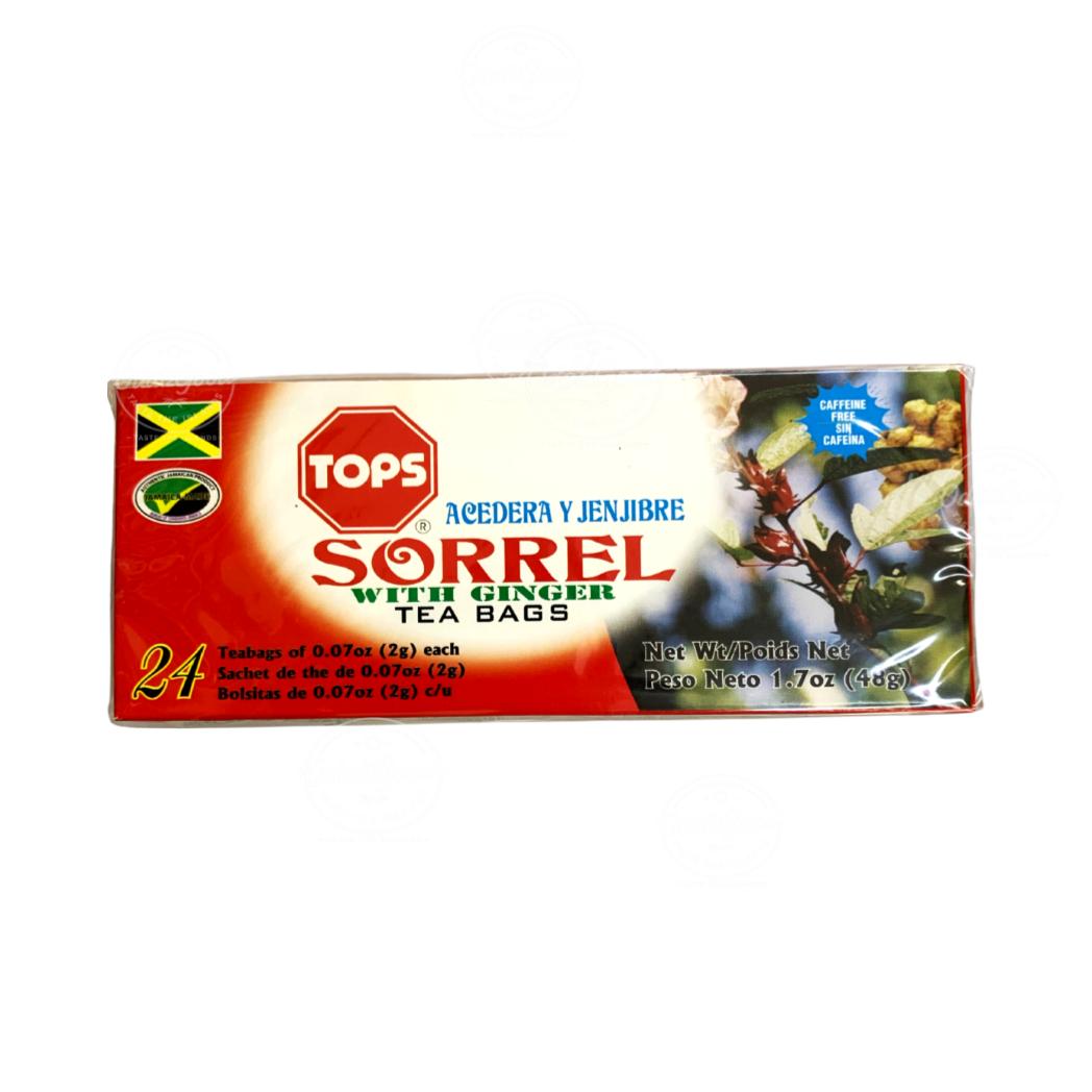 Tops Sorrel w/ Ginger Tea | Product of Jamaica | 1.7g (36g) | (Bulk) Case Pack