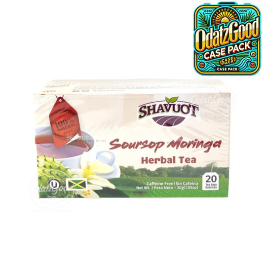 Shavuot Soursop Moringa Tea | Product of Jamaica | 20 Tea Bags | (Bulk) Case Pack