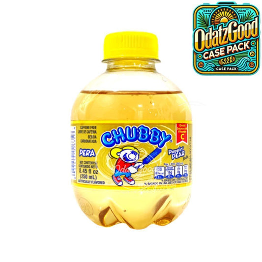 Chubby Poppin Pear Pera Soda | 8.45oz (250ml) | (Bulk) Case Pack
