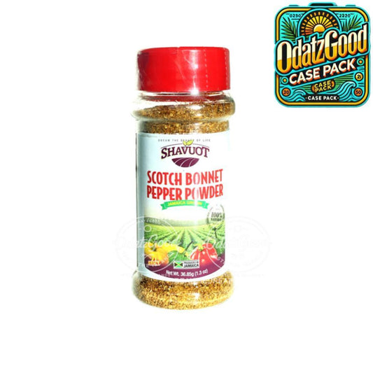 Shavuot Scotch Bonnet Pepper Powder | Product of Jamaica | 1.3 oz (36.85g) | (Bulk) Case Pack