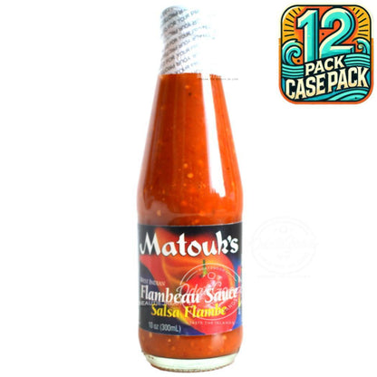 Matouk's Flambeau Sauce | Product of Trinidad & Tobago | 10oz | (Bulk) Case Pack