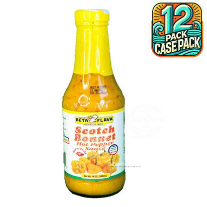 Beta Flava (Ocho Rios) Scotch Bonnet Sauce | Product of St. Lucia | 14 oz (396ml) | (Bulk) Case Pack