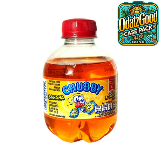 Chubby Go Bananas Soda | Product of Trinidad & Tobago | 8.45oz (250ml) | (Bulk) Case Pack