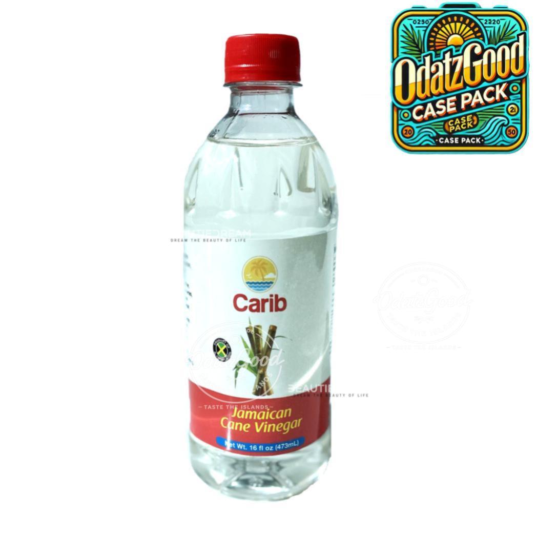 Carib Jamaican Cane Vinegar | Product of Jamaica | 16 fl oz | (Bulk) Case Pack