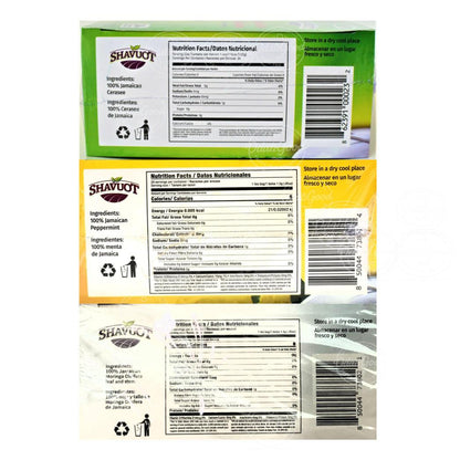 Shavuot Cerasee, Moringa & Peppermint Variety Pack | Product of Jamaica | 60Tea Bags (90g)