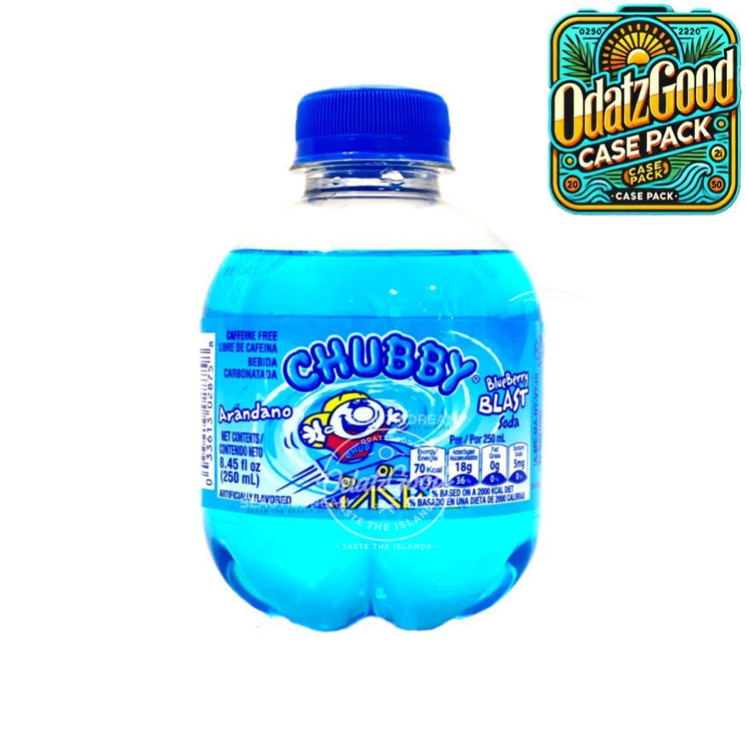 Chubby Blueberry Blast Arándano Soda| 8.45oz (250ml) | (Bulk) Case Pack