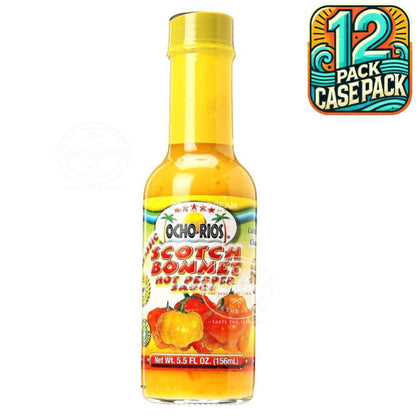 Ocho Rios Scotch Bonnet Pepper Sauce | Product of St. Lucia | 5.5 oz (156ml) | (Bulk) Case Pack