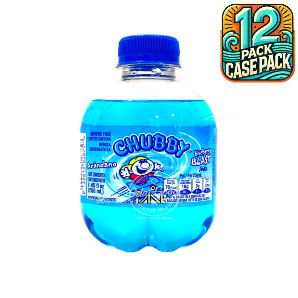 Chubby Blueberry Blast Arándano Soda| 8.45oz (250ml) | (Bulk) Case Pack