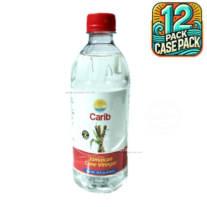 Carib Jamaican Cane Vinegar | Product of Jamaica | 16 fl oz | (Bulk) Case Pack