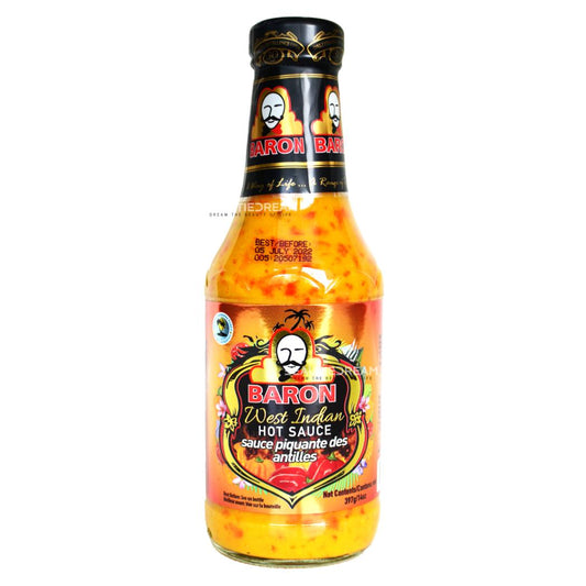 Baron West Indian Hot Sauce | Product of St. Lucia | 14 oz