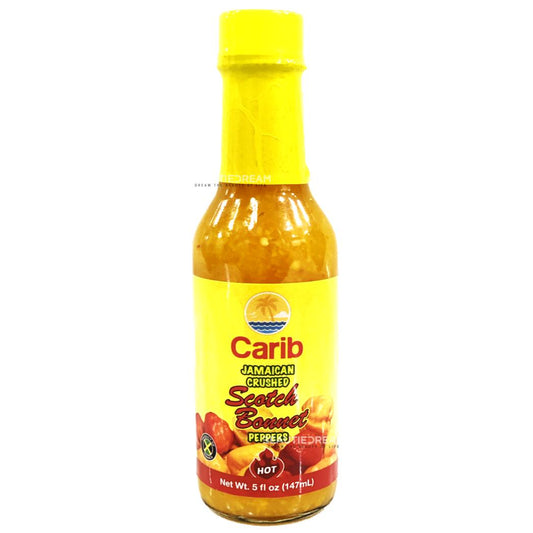 Carib Jamaican Crushed Scotch Bonnet Sauce | Product of Jamaica | 5 fl oz