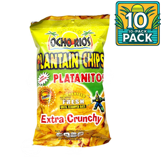Ocho Rios Salted Plantain Chips Extra Crunchy | 3oz  (84g) | (Bulk) Case Pack