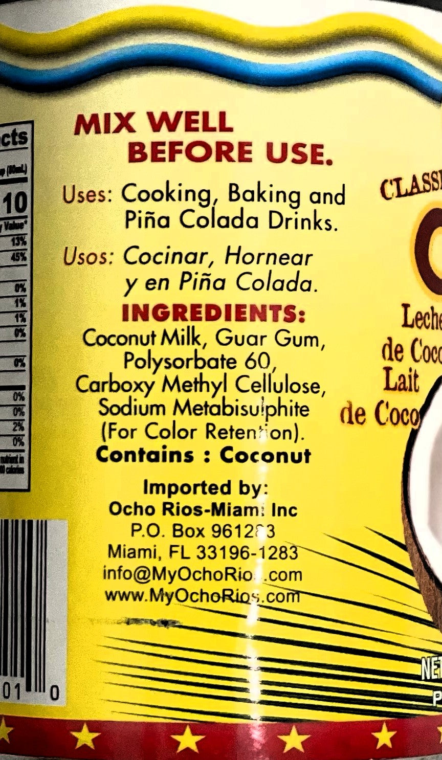 Ocho Rios Coconut Milk | 13.5oz (400ml)