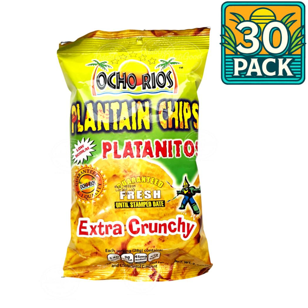 Ocho Rios Salted Plantain Chips Extra Crunchy | 3oz  (84g) | (Bulk) Case Pack