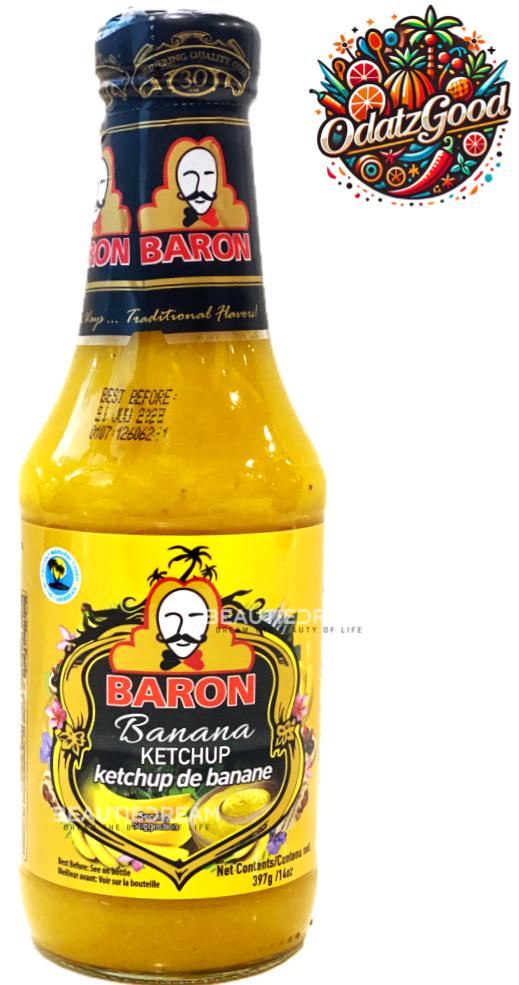 Baron Banana Ketchup | Product of St. Lucia | 14oz (397g)