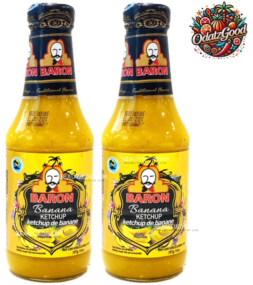 Baron Banana Ketchup | Product of St. Lucia | 14oz (397g)