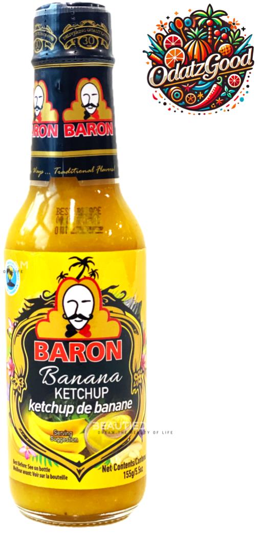 Baron Banana Ketchup  | Product of St. Lucia | 5.5oz (155g)