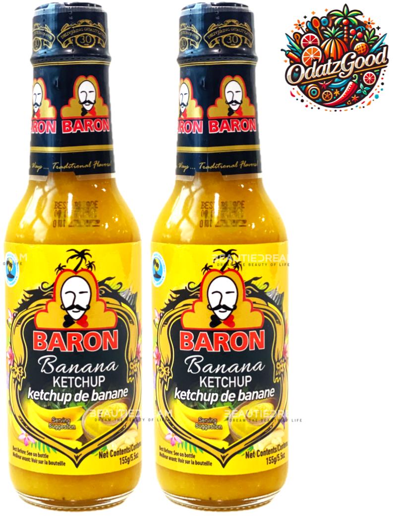 Baron Banana Ketchup  | Product of St. Lucia | 5.5oz (155g)