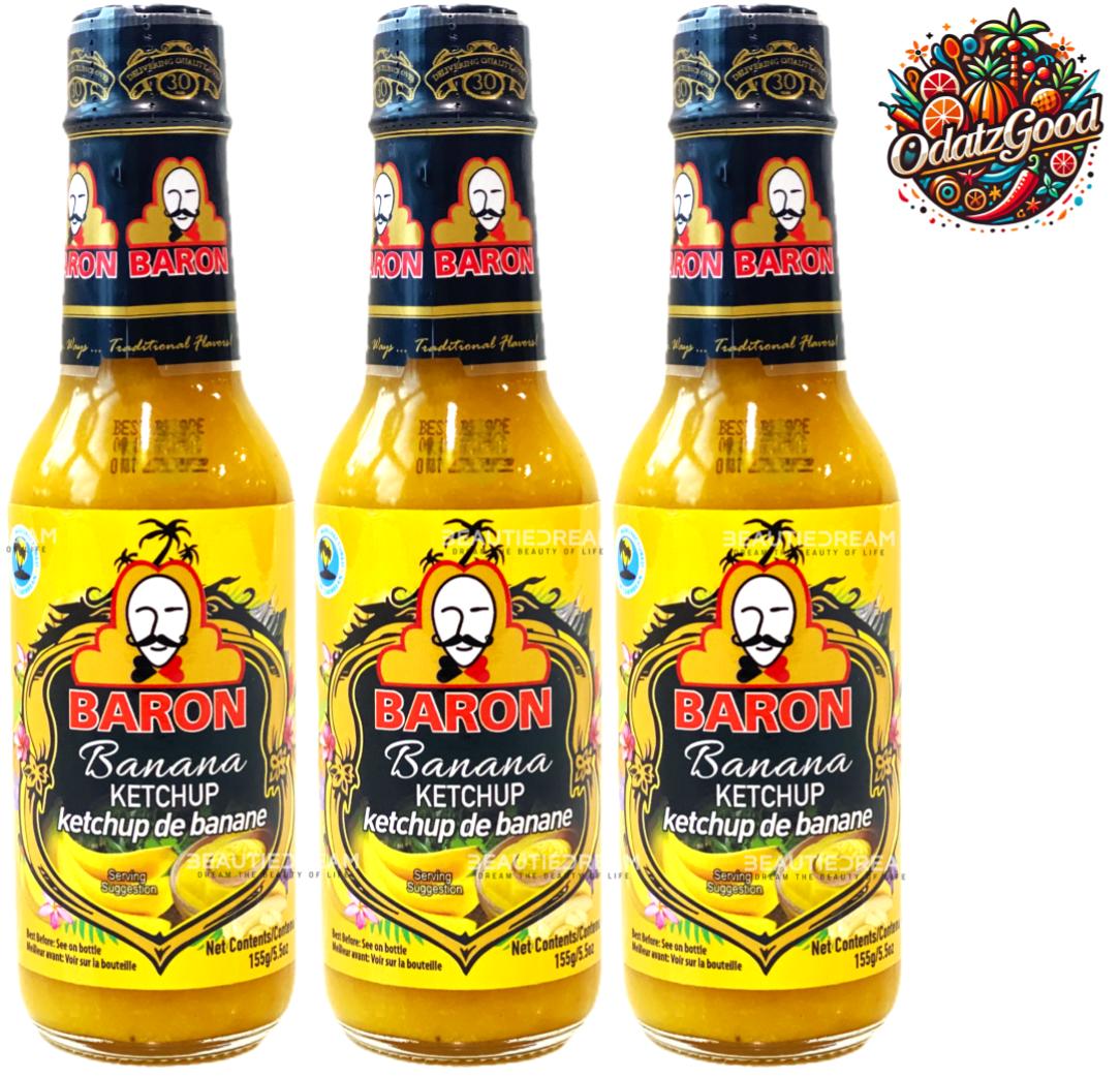 Baron Banana Ketchup  | Product of St. Lucia | 5.5oz (155g)