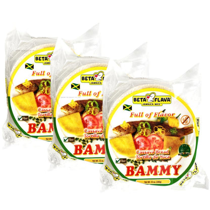 Beta Flava (Ocho Rios) Jamaican Bammy Cassava Cakes (Tortilla de Yuca) Pack of 6