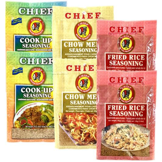 Chief Fried Rice, Chow Mein & Cook Up Seasoning Pack of 6