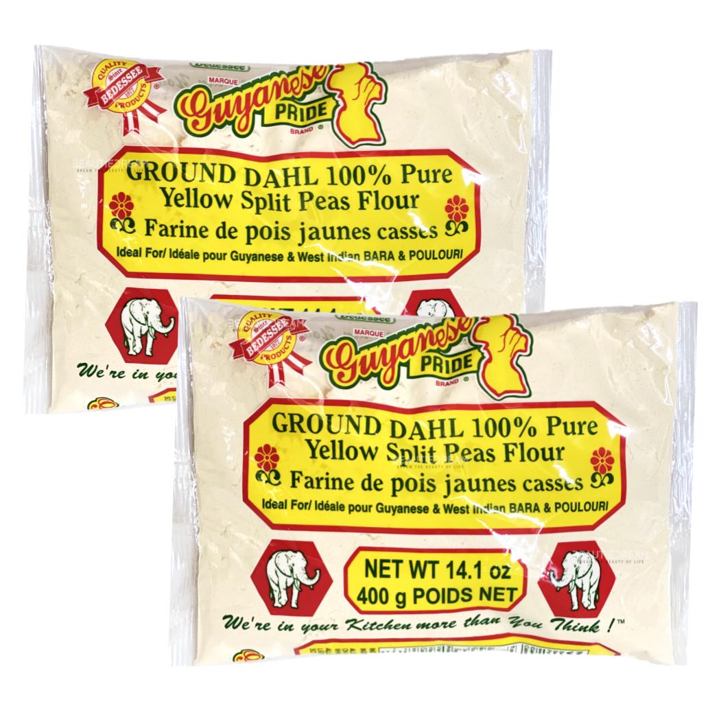 Ground Dahl Yellow Split Peas Flour by Guyanese Pride Pack of 2