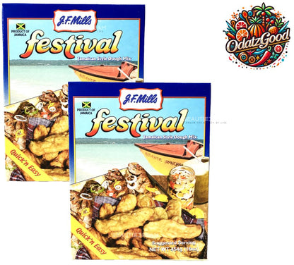 J.F. Mills Festival Jamaican Style Dough Mix | Product of Jamaica | 16oz (454g)