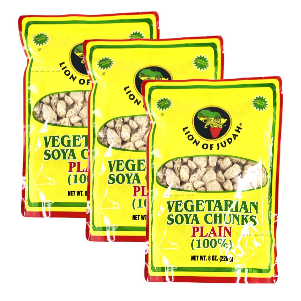 Vegetarian Soya (Soy) Chunks Plain Pack of 3