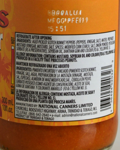 Matouk's Hot Pepper Sauce | Product of Trinidad & Tobago | 10oz | (Bulk) Case Pack