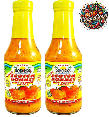 Ocho Rios Scotch Bonnet Pepper Sauce | Product of St. Lucia | 14 oz (396ml)