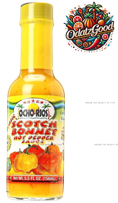 Ocho Rios Scotch Bonnet Pepper Sauce | Product of St. Lucia | 5.5 oz (156ml)