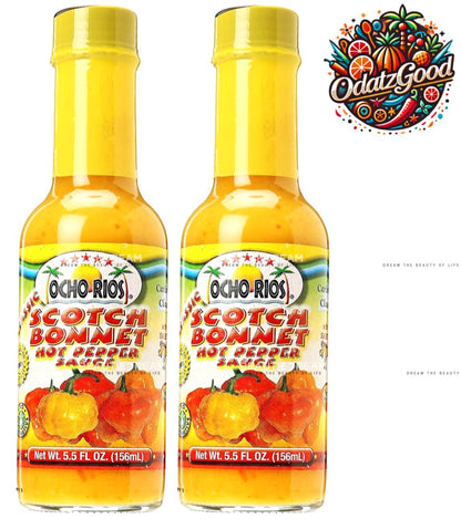 Ocho Rios Scotch Bonnet Pepper Sauce | Product of St. Lucia | 5.5 oz (156ml)