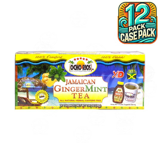 Ocho Rios Jamaican Ginger Mint Tea (24 Tea Bags) | 1.34oz  (38g) | (Bulk) Case Pack