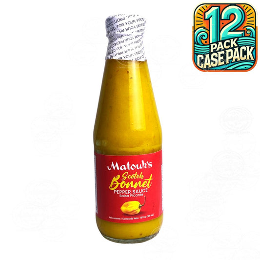 Matouk’s  Scotch Bonnet Pepper Sauce | Product of Trinidad & Tobago | 10oz  (300ml) | (Bulk) Case Pack