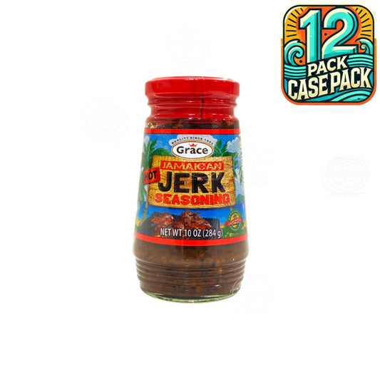 Grace Jamaican Hot (Wet) Jerk Seasoning | Product of Jamaica | 10oz (284g) | (Bulk) Case Pack