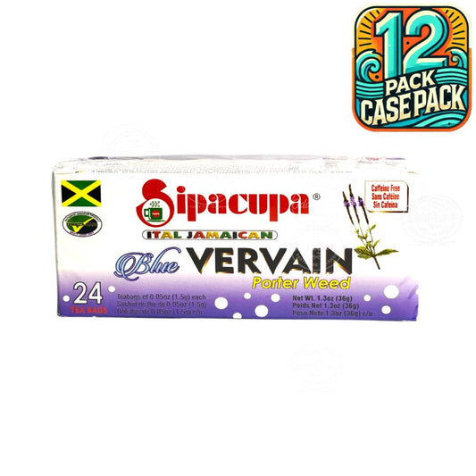 Sipacupa Blue Vervain Tea | Product of Jamaica | 24 Tea Bags | (Bulk) Case Pack