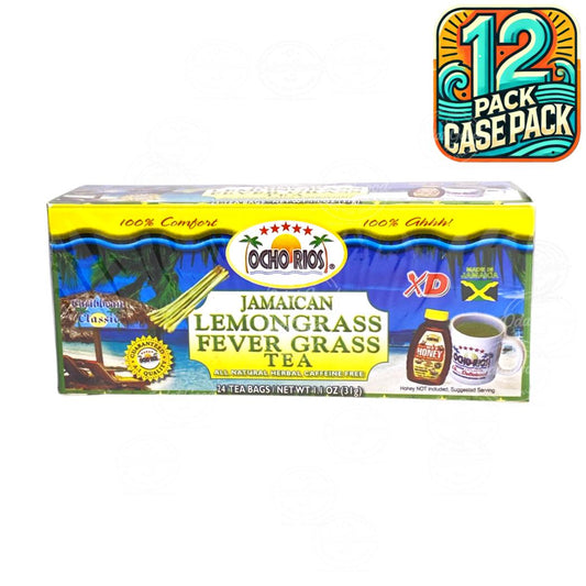 Ocho Rios Jamaican Lemongrass (Fever Grass) Tea (24 Tea Bags) | 1.1oz  (31g) | (Bulk) Case Pack