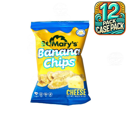 St. Mary’s Banana Chips w/ Cheese | 1.41oz  (40g) | (Bulk) Case Pack