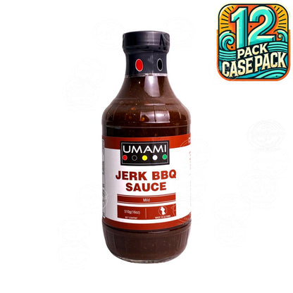 Umami Jerk BBQ Sauce (Mild) 16oz (510g) | Product of Guyana | 16oz (510g) | (Bulk) Case Pack