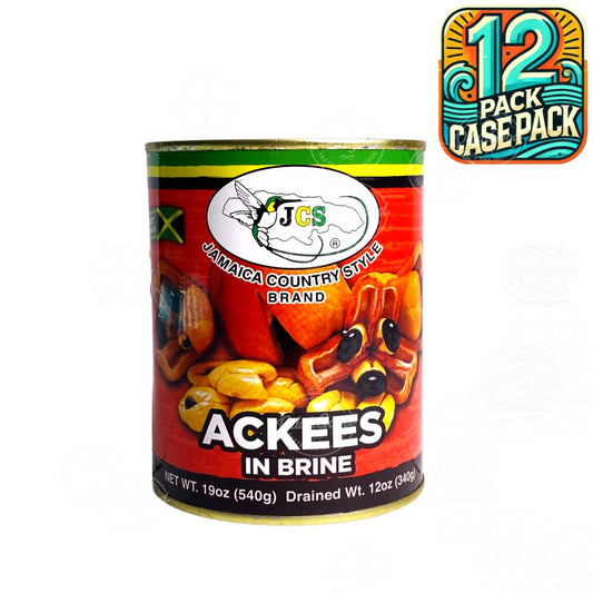 JCS Ackees in Brine | Product of Jamaica | 19oz (540g) | (Bulk) Case Pack