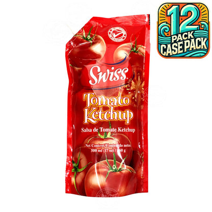 Swiss Tomato Ketchup | Product of Trinidad & Tobago | 17oz (500ml) | (Bulk) Case Pack