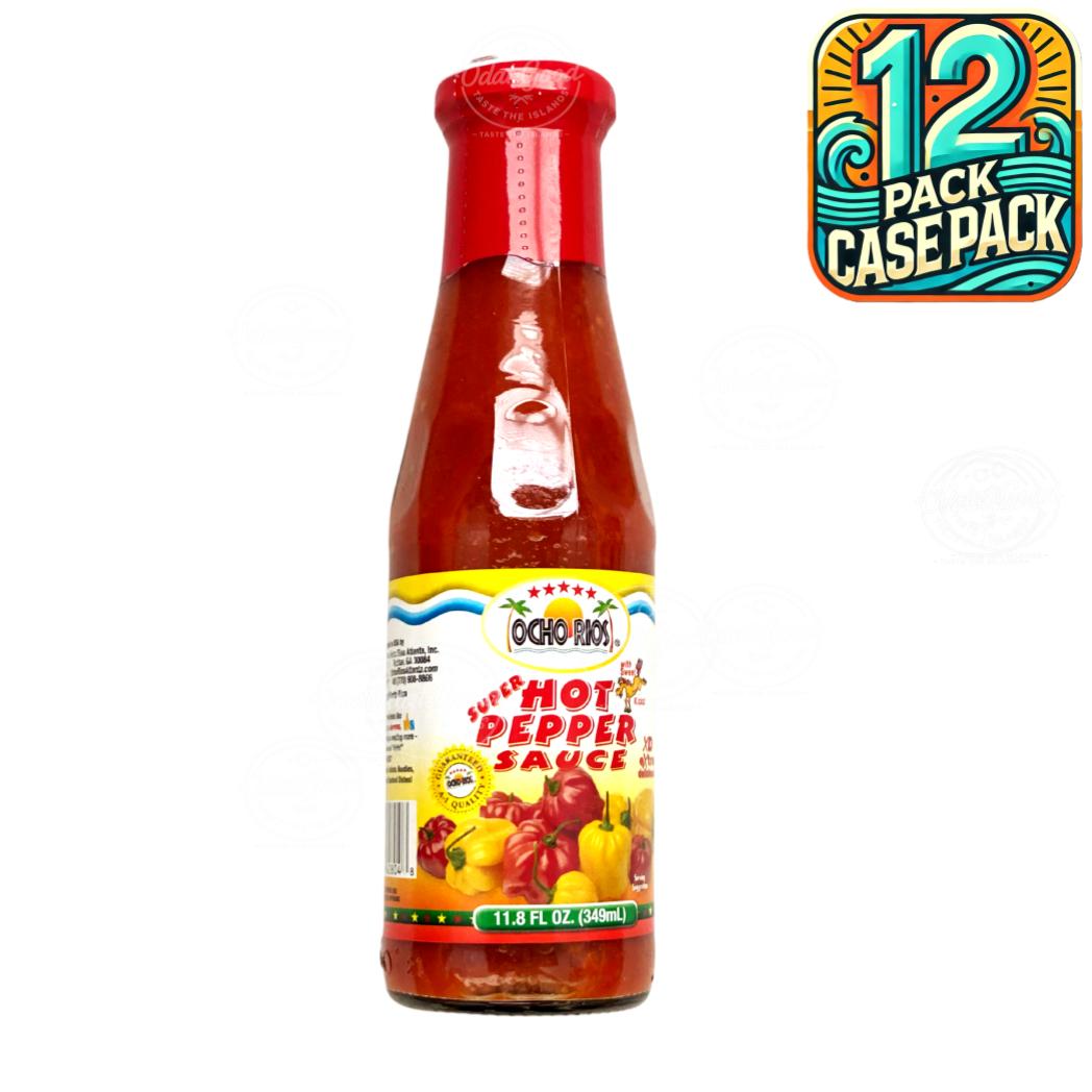 Ocho Rios Super Hot Pepper Sauce | 11.8oz (349ml) | (Bulk) Case Pack