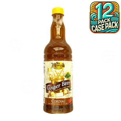 Sir Henry Ginger Beer Cordial  | Product of Jamaica | 25oz (750ml) | (Bulk) Case Pack