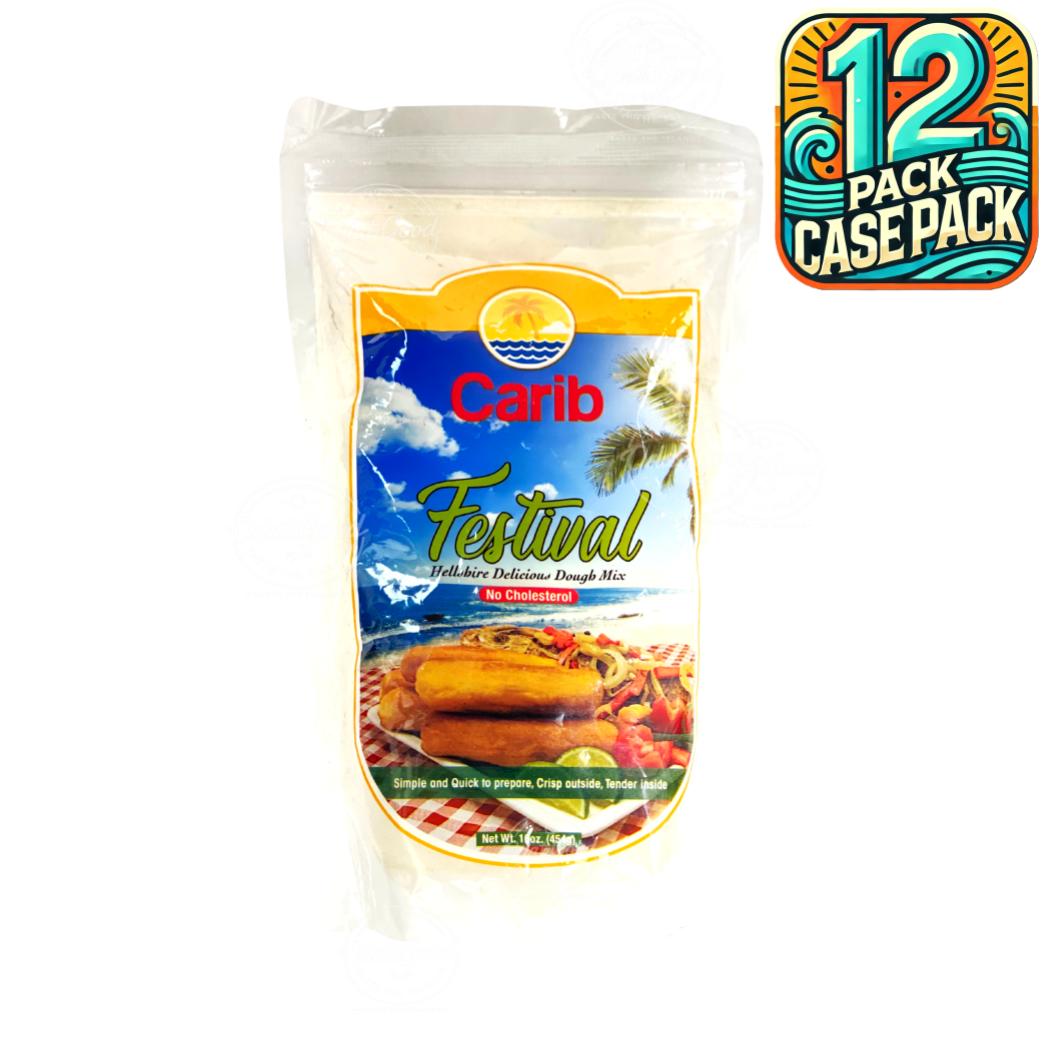 Carib Festival Hellshire Dough Mix | 16oz (454g) | (Bulk) Case Pack